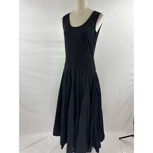 The Pyramid Collection Mixed Media Dress Black Medium Tank Top Full Maxi Skirt